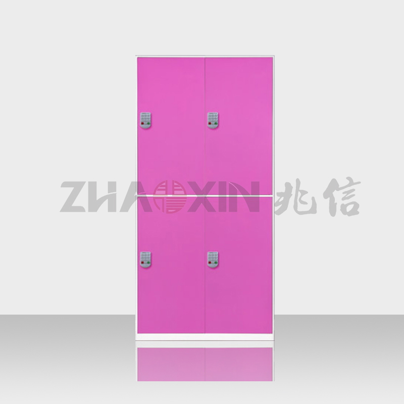 玫红四门密码锁